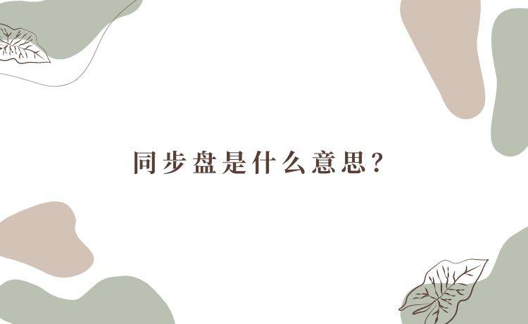 同步盘是什么意思？