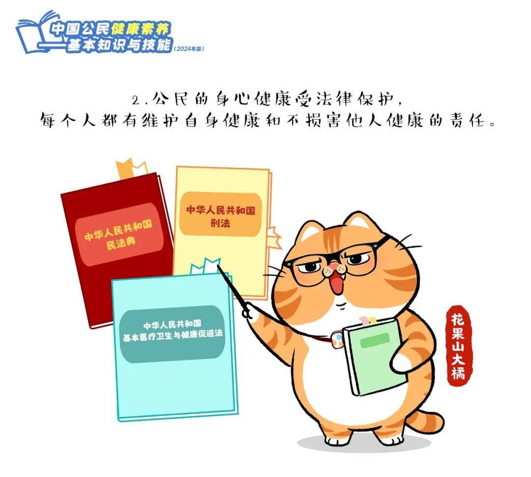 爱了！快跟上这只橘猫，2024版健康素养66条漫画版易学易记！