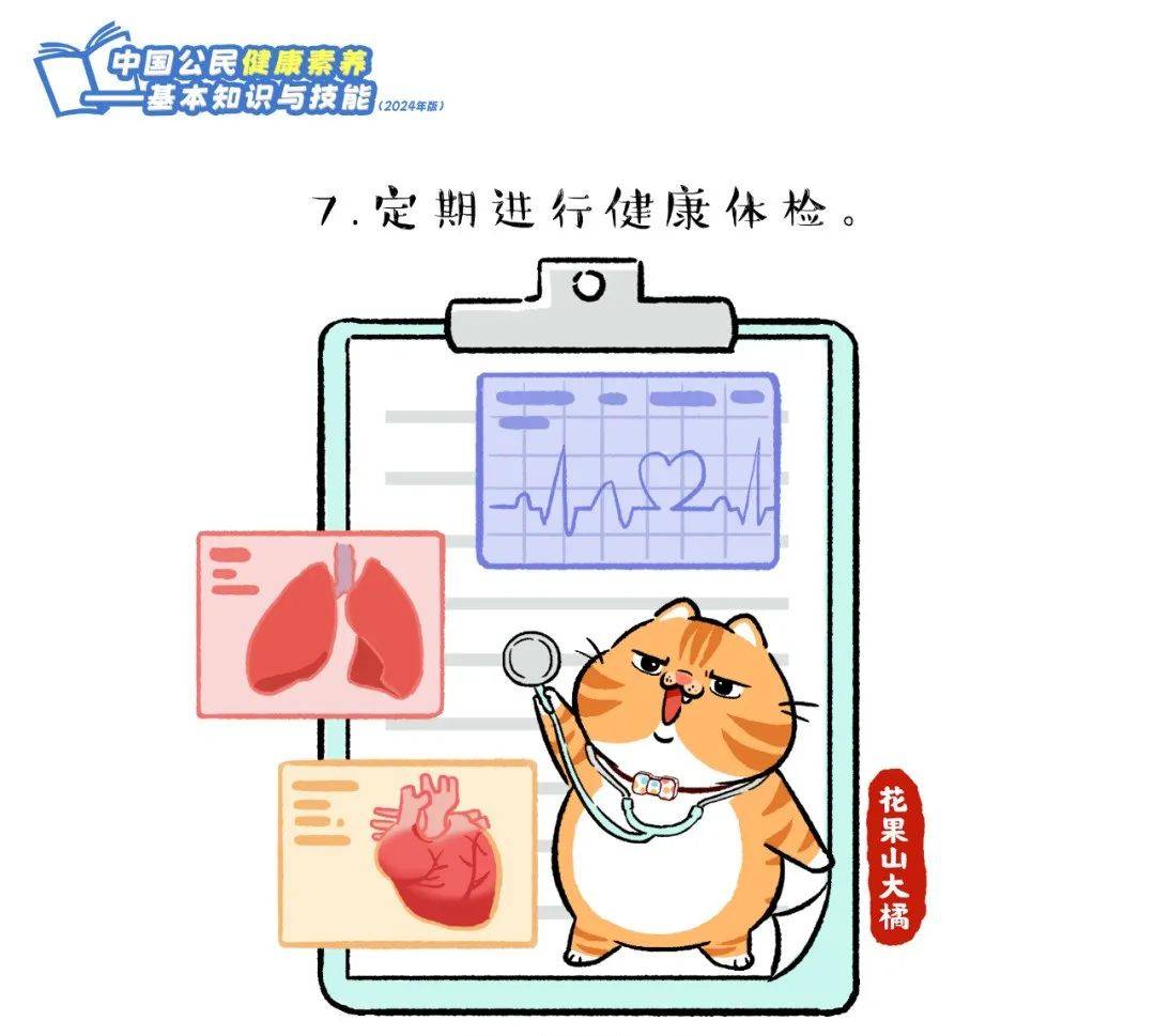 爱了！快跟上这只橘猫，2024版健康素养66条漫画版易学易记！