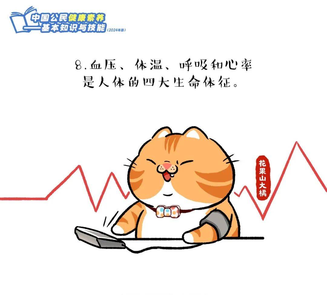 爱了！快跟上这只橘猫，2024版健康素养66条漫画版易学易记！