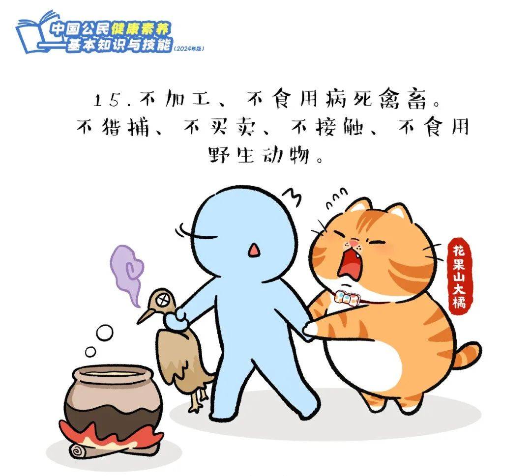 爱了！快跟上这只橘猫，2024版健康素养66条漫画版易学易记！