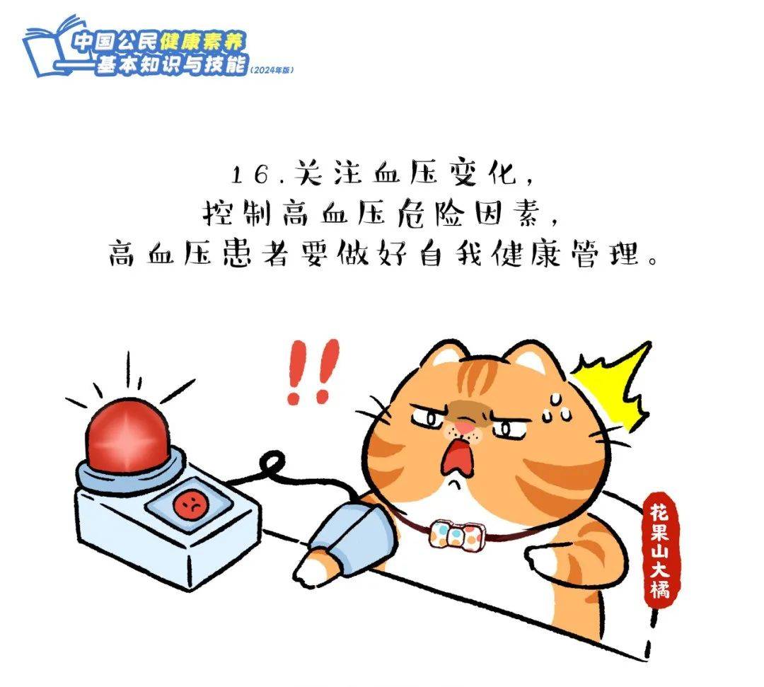 爱了！快跟上这只橘猫，2024版健康素养66条漫画版易学易记！