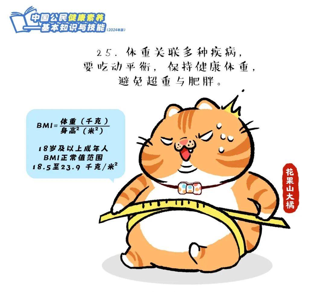 爱了！快跟上这只橘猫，2024版健康素养66条漫画版易学易记！