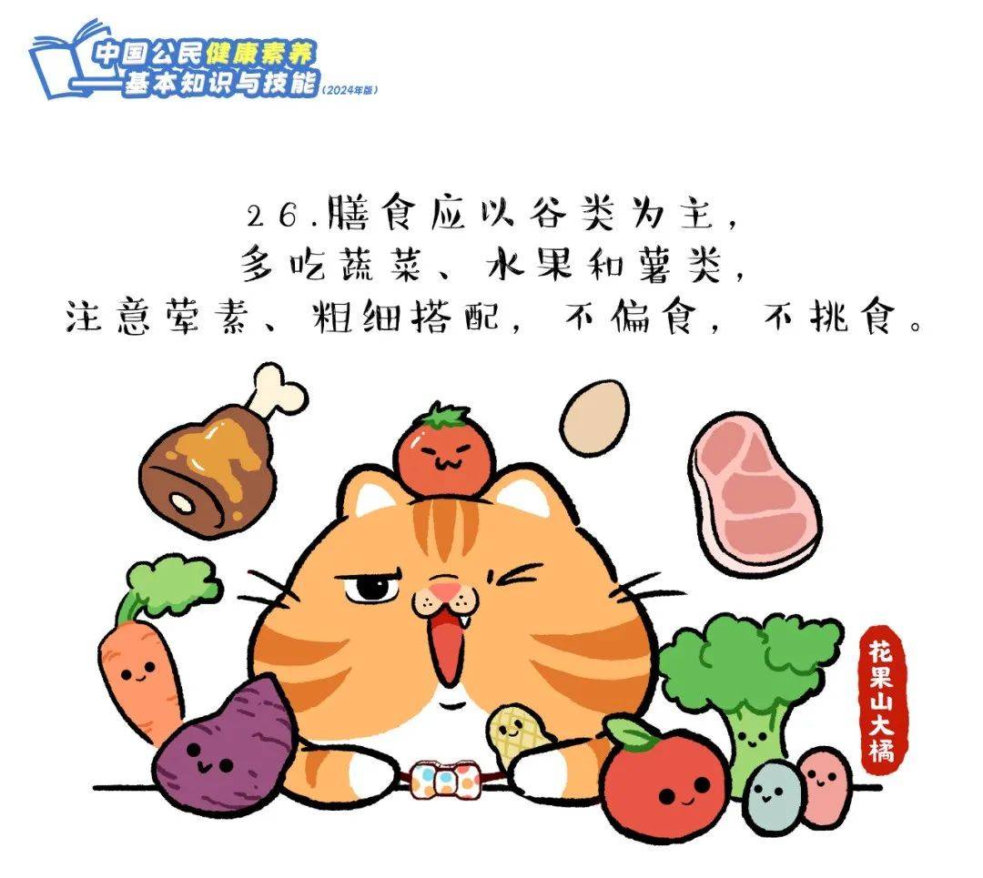 爱了！快跟上这只橘猫，2024版健康素养66条漫画版易学易记！