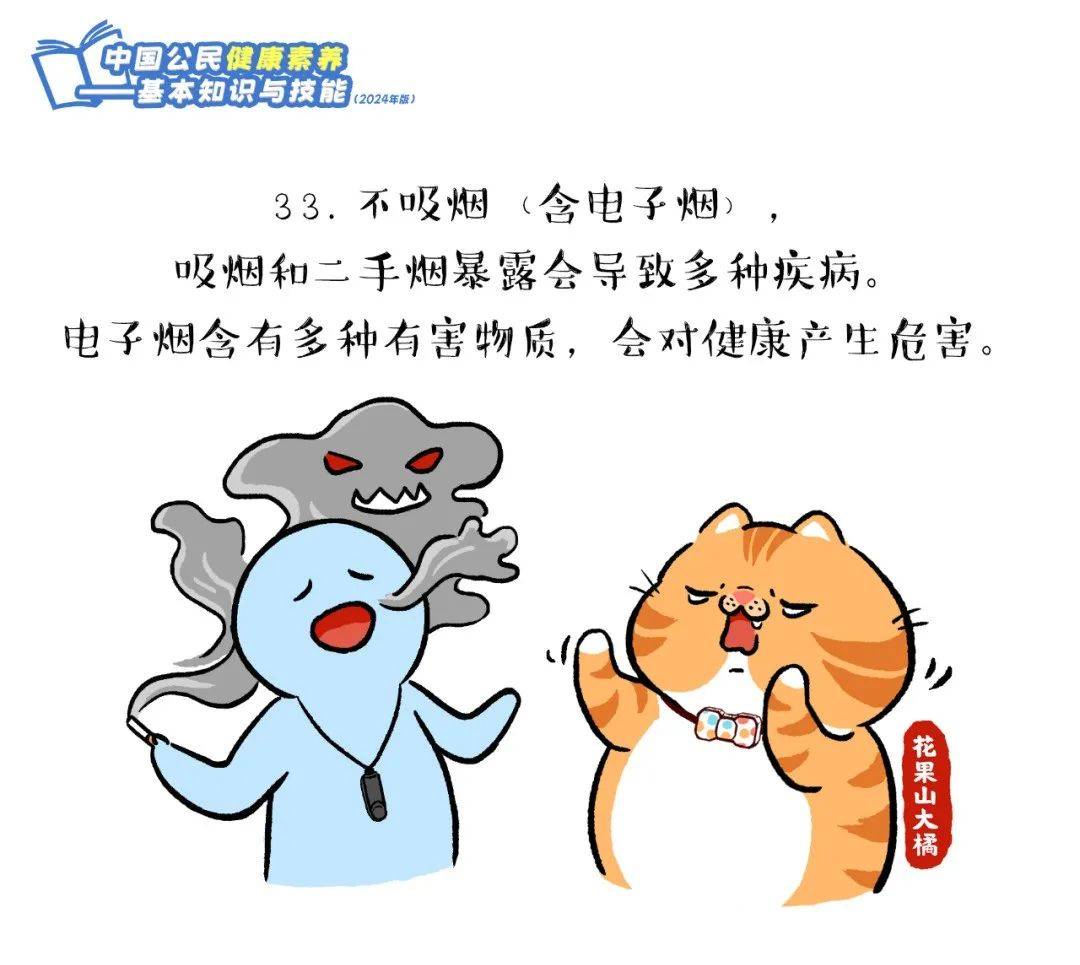 爱了！快跟上这只橘猫，2024版健康素养66条漫画版易学易记！