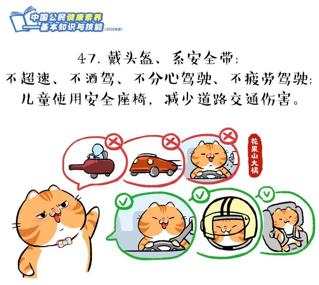 爱了！快跟上这只橘猫，2024版健康素养66条漫画版易学易记！